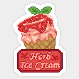 Resident Evil Herb Ice Cream Pixel Art Sticker